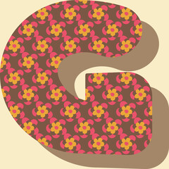 Poster - Letter G from the alphabet vector seamless repeat pattern print background
