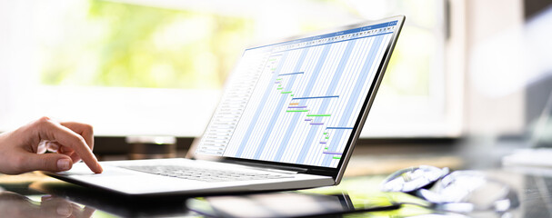 Poster - Convertible Laptop Gantt Chart Software