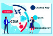 © Nadezhda Kozhedub - Vector website design template . CDM - Change and Data Management  acronym. business concept. illustration for website banner, marketing materials, business presentation, online advertising.