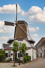 Windmill In The Old Picturesque Fortified Town Wijk Bij Duurstede In The Netherlands