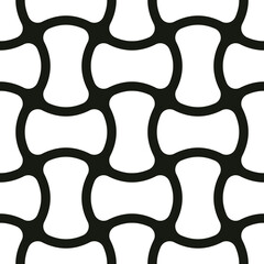 Poster - Soft shapes ornament. Vector seamless white pads.