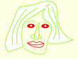 Illustration vom Kopf einer Frau