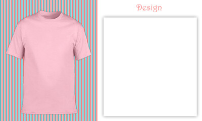 T-shirt design light pink r2, kaos polos pink