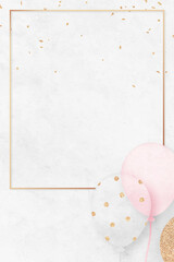 Canvas Print - Festive gold frame template vector