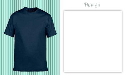 T-shirt design navy r2, kaos polos biru dongker