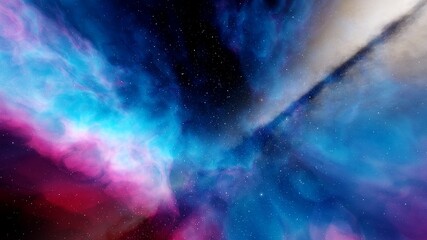 Wall Mural - red-violet nebula in outer space, horsehead nebula, unusual colorful nebula in a distant galaxy, red