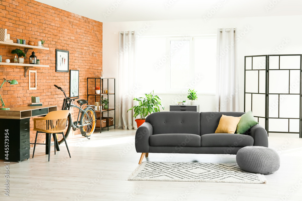 Interior of stylish living room