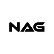 NAG letter logo design with white background in illustrator, vector logo modern alphabet font overlap style. calligraphy designs for logo, Poster, Invitation, etc.