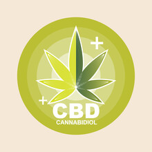 Vector Design CBD Badge For Advertising Or Business Template