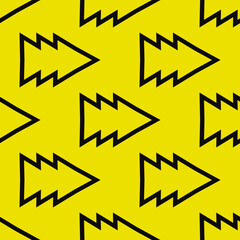 Aufkleber - Yellow arrows. Vector seamless arrows in vector.