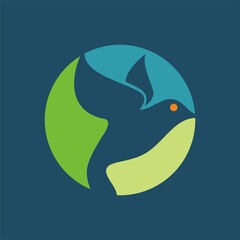 Wall Mural - bird logo brand design vector