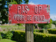 Beware Of The Dog, Oud-Alblas, Zuid-Holland Province, The Netherlands