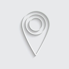 Poster - paper map point  icon vector  illustration isolated on white background 