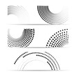 © vladystock - Banner with dotted circles. Dots in circular form. Vector design element