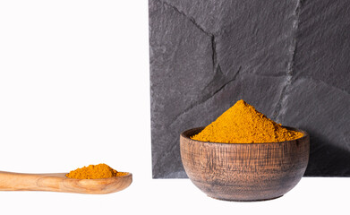 Sticker - Turmeric powder - Curcuma longa. Healthy food