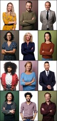 Canvas Print - Group of beautiful people in front of a background