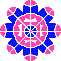 Sticker - Simple Mandala. Vector Mandala. Floral. Flower. Oriental. Book Page. Outline.