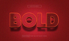 Red Sewing Text Effect Editable Premium Free Download