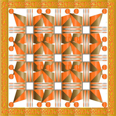 Poster - Colorful abstract graphic background. Tribal ethnic ornament. Scarf design. Frame.vector colored background. 