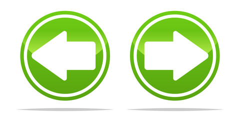 Back and next navigation buttons vector isolated