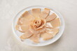 © perfectloop - raw 10 head fresh abalone in slice and whole piece in white background asian seafood halal sashimi menu