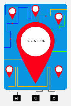 2d rendering Red map pointer