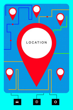 2d rendering Red map pointer