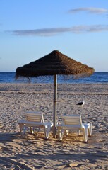 Poster - Am Strand von Monte Gordo -Portugal