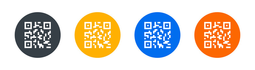 Poster - Scan button sign icon. Qr code for payment. 