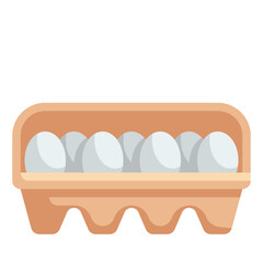 Sticker - eggs flat icon