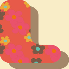 Poster - Letter L from the alphabet vector seamless repeat pattern print background