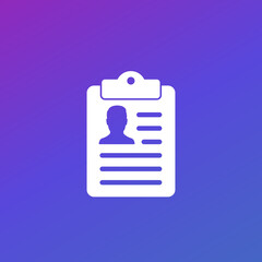 Poster - dossier or profile vector icon