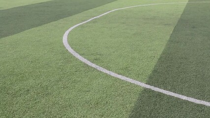 Wall Mural - Soccer field with artificial turf in a stadium