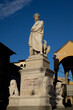 Renaissance statue of Dante Alighieri, Piazza Santa Croce, UNESCO World Heritage Site, historic centre, Florence, Tuscany, Italy