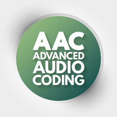 Poster - AAC - Advanced Audio Coding acronym, technology concept background