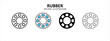 rubber driver pull reduction vector icon design. car motorcycle spare part replacement service.