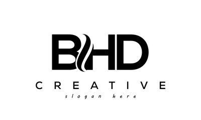 Letter BHD creative logo design vector	