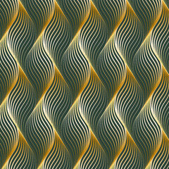 Wall Mural - vector pattern with geometric waves. endless stylish texture. ripple monochrome background repeating