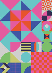 Poster - repetitive abstract vector pattern design