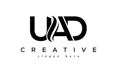 Letter UAD creative logo design vector	