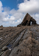 Wall Mural - beautiful landscape image of blackchurch rock on devonian geological formation on beautiful spring d