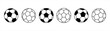 Soccer ball icon.  football simple black style, Vector illustration.