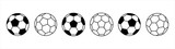 Fototapeta  - Soccer ball icon.  football simple black style, Vector illustration.