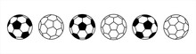 Soccer Ball Icon.  Football Simple Black Style, Vector Illustration.