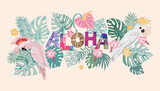 Fototapeta Dinusie - Aloha banner 1