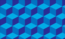 Blue Pattern Cubes Wallpaper
