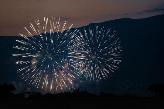Beautiful colorful firework display. Background