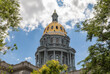 Golden Dome Atop Denver, Colorado, USA, Capitol Building on a Summer Day