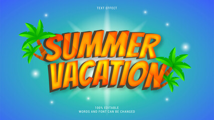 Wall Mural - summer text effect 100% editable eps file