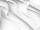 Fototapeta Perspektywa 3d - White abstract liquid wavy background